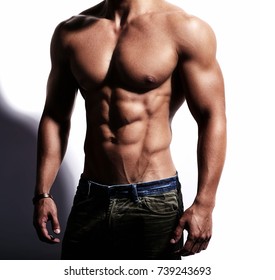 Portrait Strong Healthy Handsome Athletic Man Stock Photo (Edit Now ...