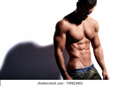 Portrait Strong Healthy Handsome Athletic Man Stock Photo (Edit Now ...