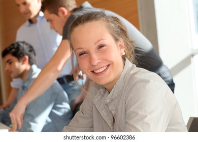 Portrait Of Student Girl In Training Course