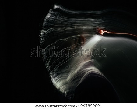 Similar – Image, Stock Photo Long exposure, male portrait