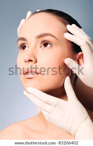Portrait of a styled professional model. Theme: beauty, spa, healthcare.