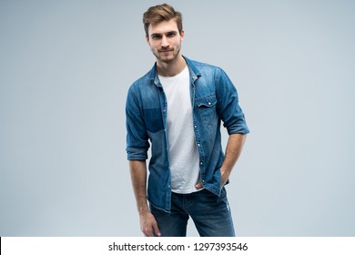 Picture Handsome Young Fashion Man Smiling Stock Photo 251014192 ...