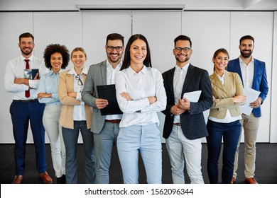 Portrait Of Succesful Young Business People Team In The Office