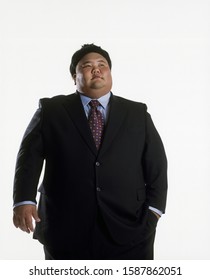 Portrait Of A Sumo Wrestler In A Business Suit