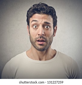 Portrait Of Surprised Man