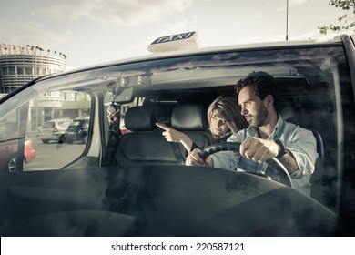 Portrait of a taxi driver