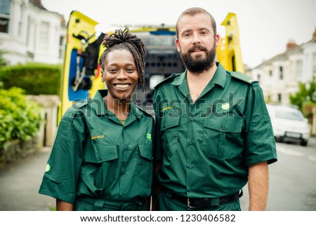 Portrait of a team of paramedics