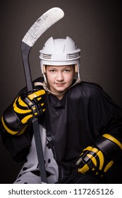 Portrait Of A Teenage Female Hockey Player