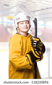 Portrait Of A Teenage Female Hockey Player