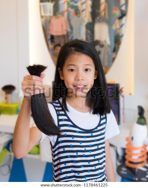 Portrait Teenage Girl Donating Her Healthy Stock Image