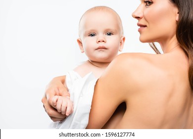 Portrait Tender Naked Mother Hugging Baby Stock Photo Edit Now