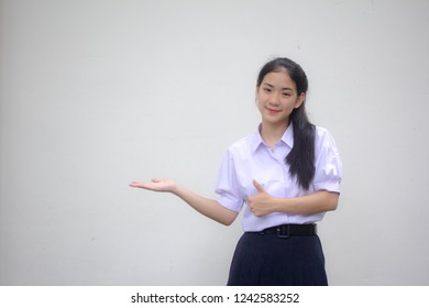 Portrait Thai High School Student Uniform Stock Photo 1242583252 