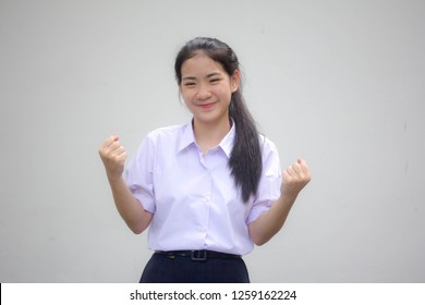 Portrait Thai High School Student Uniform Stock Photo 1259162224 ...