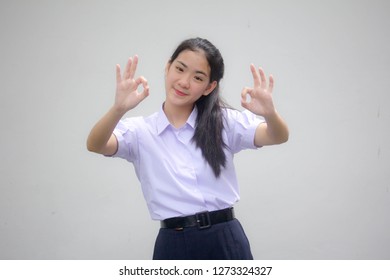 Portrait Thai High School Student Uniform Stock Photo 1273324327 ...