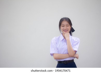 Portrait Thai High School Student Uniform Stock Photo 1904170471 ...