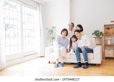 Portrait Of Three Generations Of Good Friends 