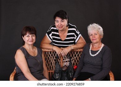 Portrait Of Three Women Of Different Ages.Family Portrait