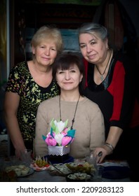 Portrait Of Three Women Of Different Ages.Family Portrait