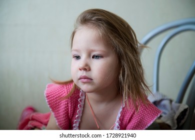 Portrait Three Year Old Girl Sitting Stock Photo 1728921940 | Shutterstock