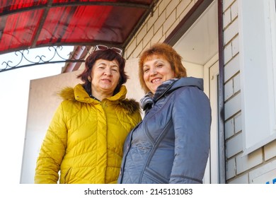 Portrait Two Mature Beautiful Sisters On Stock Photo 2145131083 ...