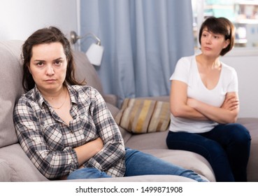 Portrait Of Two Sisters. Silent Resentment Between Sisters