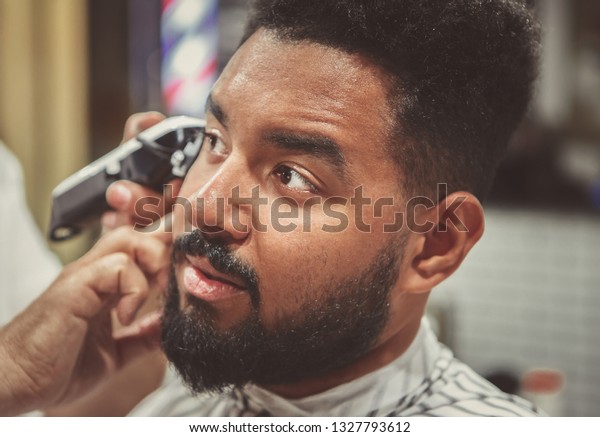 Portrait Unshaven Black Man Getting New Stock Photo Edit