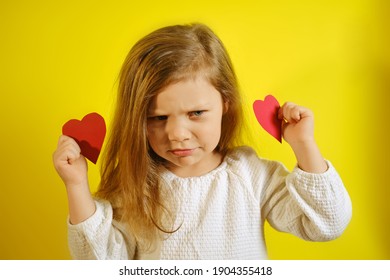 Portrait Upset Dissatisfied Kid Girl Holding Stock Photo 1904355418 ...