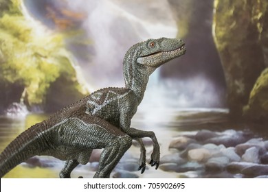 Portrait of a velociraptor