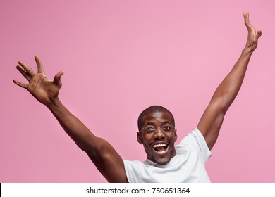 Portrait Of A Very Happy Afro American Man