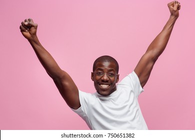 Portrait Of A Very Happy Afro American Man