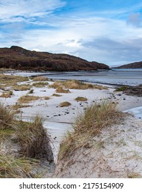 Portrait View Across The Sands Of Morar In North West Scotland