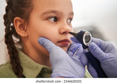 Portrait view of the little girl during regular check up - Shutterstock ID 2146620101