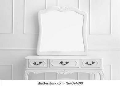 White Dresser With Mirror Stock Photos Images Photography