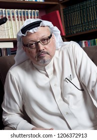 Portrait Of - Washington Post's - Saudi Journalist Jamal Khashoggi At His Home In JEDDAH, SAUDI ARABIA - JAN 13, 2016