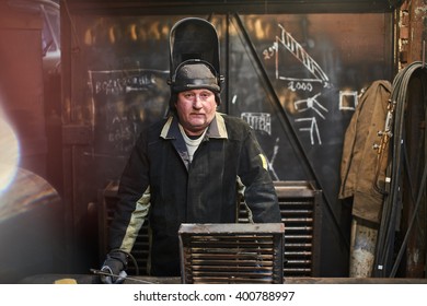 Portrait Of Welder In The Workplace