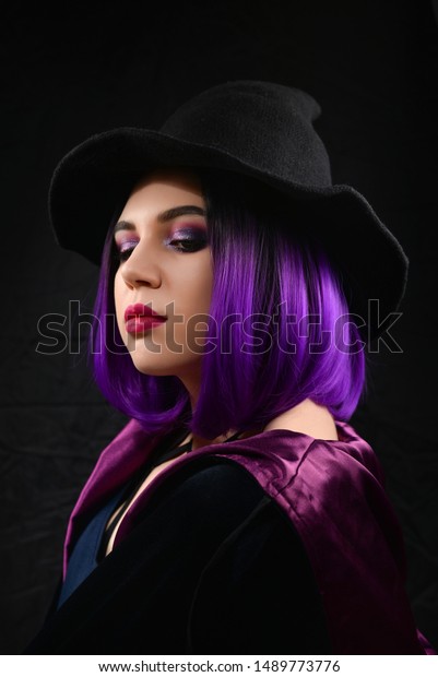 Portrait Woman Halloween Costume Bright Make Stock Photo Edit Now