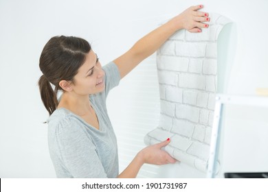 Portrait Of Woman Hanging Wallpaper