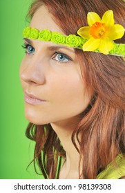 Portrait Woman Narcissus Stock Photo 98139308 Shutterstock