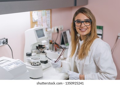 Portrait Of Woman Optician In Optic Store