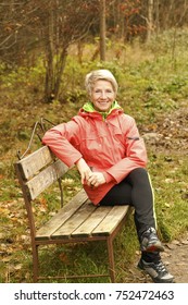 Portrait Of A Woman Over 50 In The Autumn