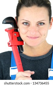 Portrait Of A Woman Plumber