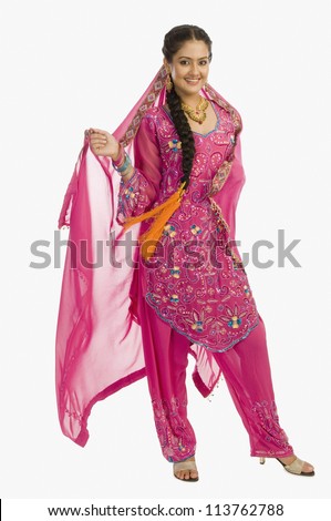 Portrait of a woman in salwar kameez