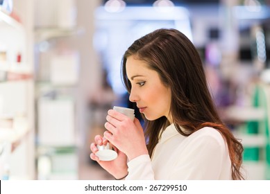 Portrait Of A Woman Shopping In A Beauty Shop