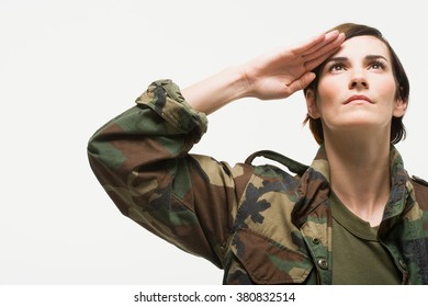 Portrait Of A Woman Soldier