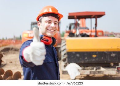 Portrait Of Worker In A Construction Site