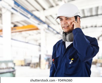 Portrait of a worker in a factory