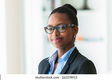 Portrait Of A Young African American Business Woman - Black People