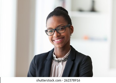 Portrait Of A Young African American Business Woman - Black People