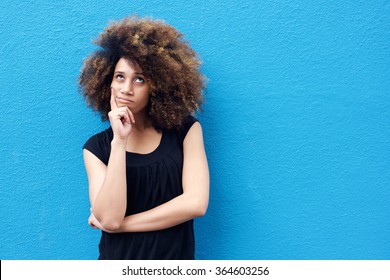 Portrait Of Young African Woman Thinking