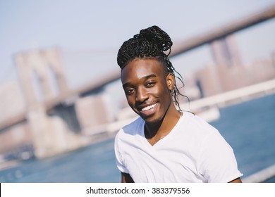 Portrait of a young afroamerican man in New York - Powered by Shutterstock